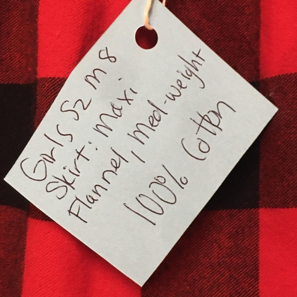 Skirt Flannel Girls M 8 Maxi Red Buffalo Plaid Ruffle Tier Mom and Pop's Kids - Picture 4 of 10